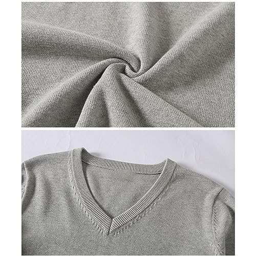 Toddler Girls Boys Knitted Vest Long Sleeved V-Neck Pullover Sweater Solid Crop Tops Warm School Uniform Clothes4