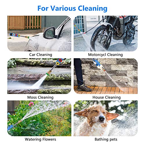 Suyncll Pressure Washer 3800PSI Max 2.8 GPM Electric Pressure Washer With Reel High Power Washer Machine Cleaner with Nozzles, Spray Gun,Detergent Tank For Cleaning Homes,Cars,Driveways,Patios (Blue)