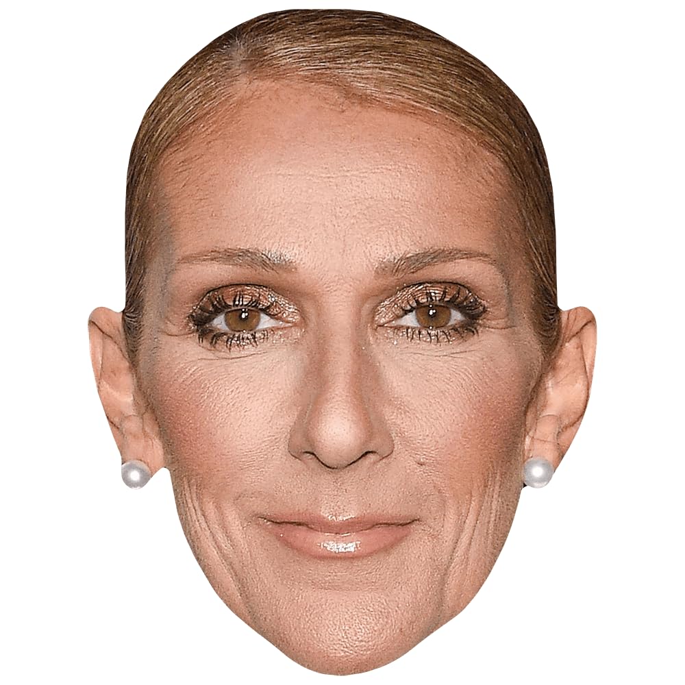 Celebrity Cutouts Lifelike Celine Dion (Hair Up) Celebrity Mask, Flat Card Face, Fancy Dress Mask