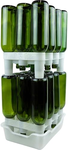 Miniatura 3 de FASTFERMENT - Estante y bandeja de secado para 12 botellas, alternativa al árbol de secado de botellas, seca y almacena tu vino o botellas belgas, 2