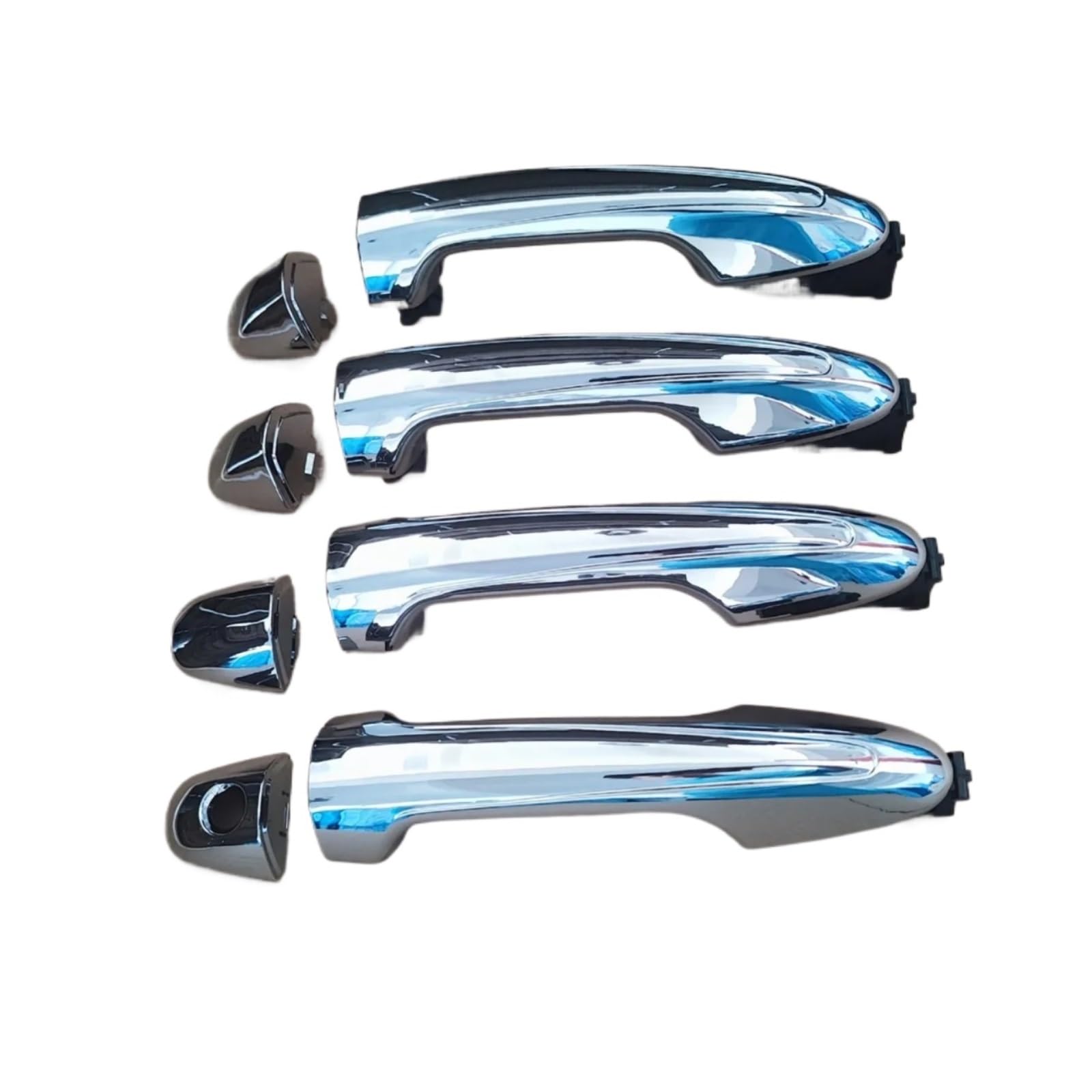 Kedfbts One Color Car Outer Handle Compatible With Toyota For Hilux For Revo 2015-2022 For Rav4 2013 2014 2015 2016 Chrome Black Exterior Door Handle 4Pcs 69210-0K200(Chroem)