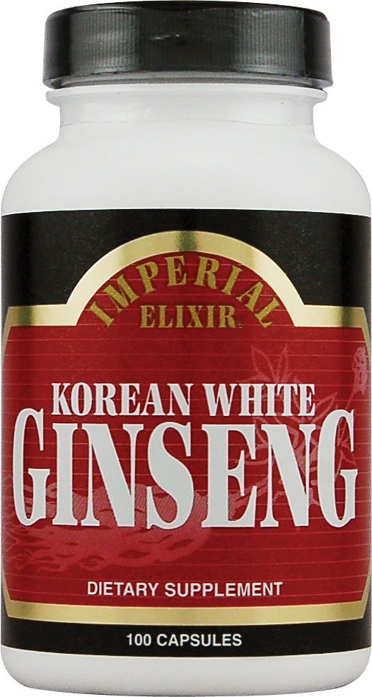 Imperial Elixir, Korean White Ginseng, 100 Capsules