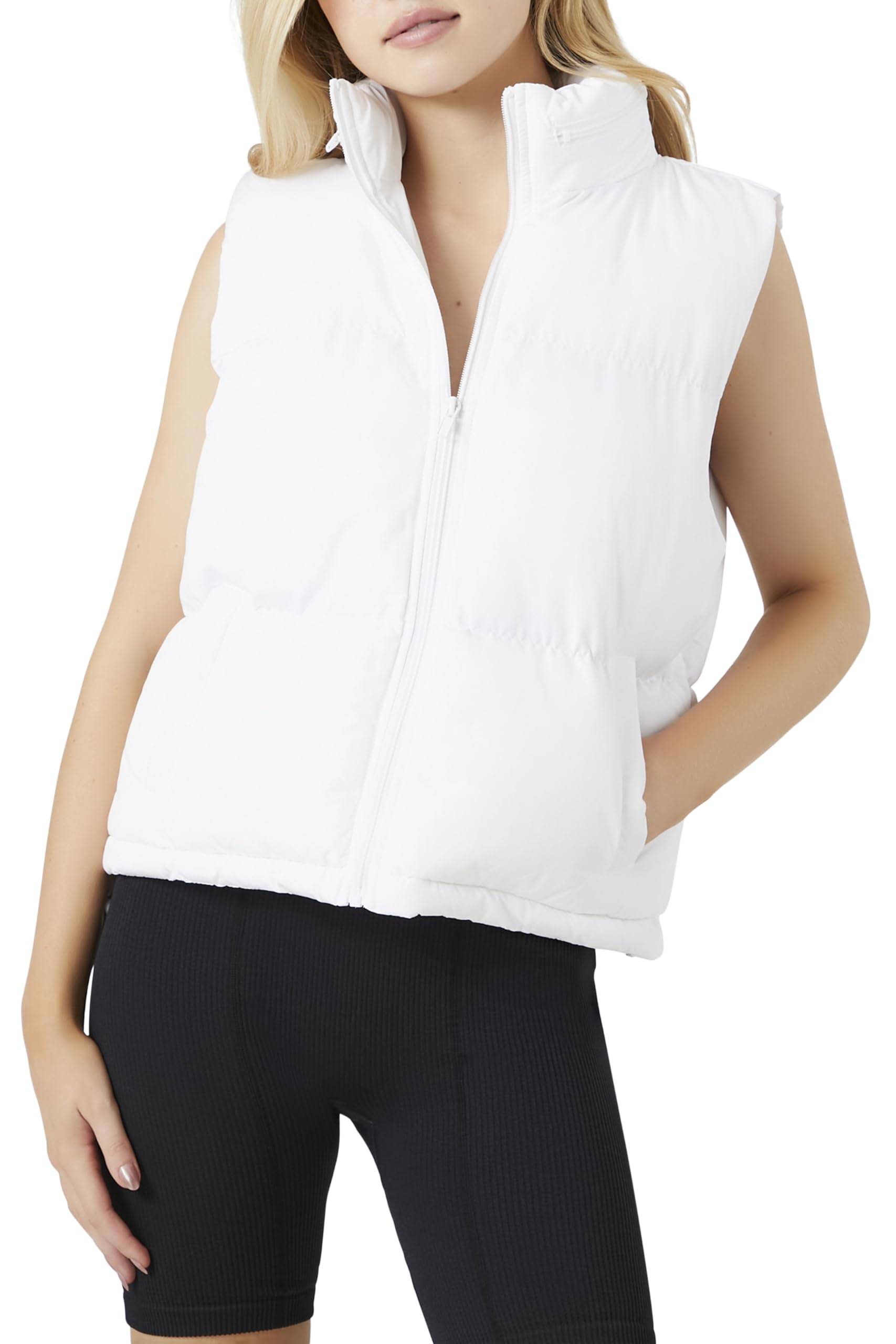 Forever 21 Womens Zip-up Puffer Vest