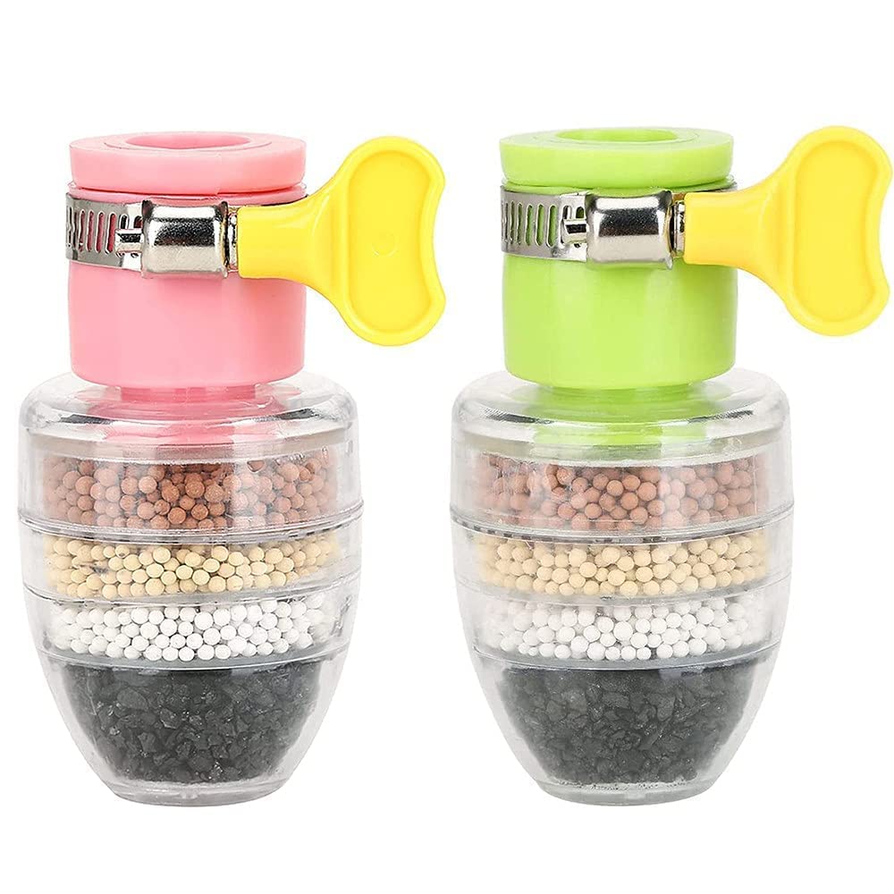 Activated Carbon Water Faucet for Kitchen Accessories Items Interface Faucet Filter Clean Purifier Filter Cartridge- 6 Layer Filtration (Multicolor) (Standard 2)