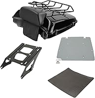 Vista 13 de TCMT - Caja de maletero para motocicletas Black Latch Razor con almohadilla de respaldo para Harley Touring 2014-2025 CVO Road King Road Glide