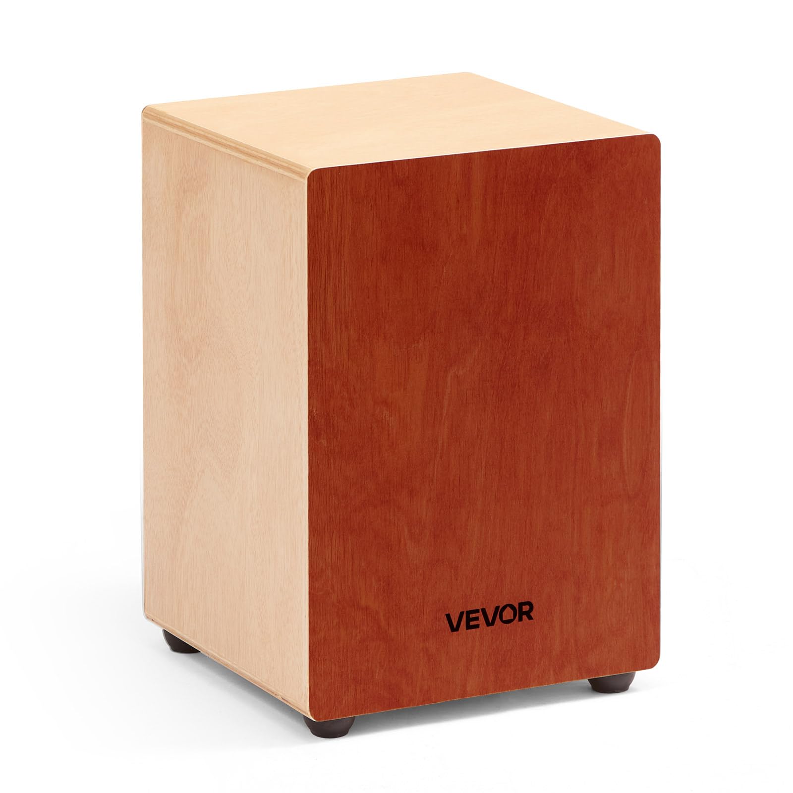 VEVOR Cajon Box Drum, Con Corde per Chitarra Interne, Scatola di Percussioni in Legno Leggera, Strumento Musicale Portatile in Legno di Betulla con Piedini in Silicone, 30,5 x 30,5 x 43,2 cm
