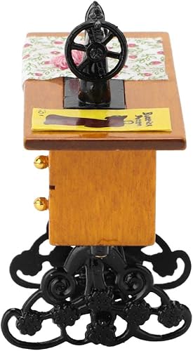 Miniatura 8 de Máquina de coser de superficie lisa 1:12, máquina de coser para casa de muñecas, muebles de casa de muñecas, para muñecas 1:12