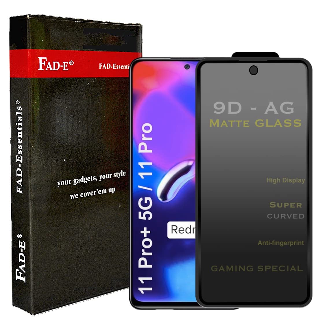 FAD-E Matte Tempered Glass Screen Protector Guard for Redmi Note 11 Pro+ 5G / Note 11 Pro/Mi Redmi Note 11 Pro Plus 5G (Matte Transparent), Edge to Edge Full Screen Coverage (B09VH11PQD) Amazon Price History, Amazon Price Tracker