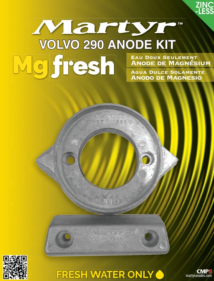 Boot & Motor Kit d'anode en magnésium pour Volvo Penta 290