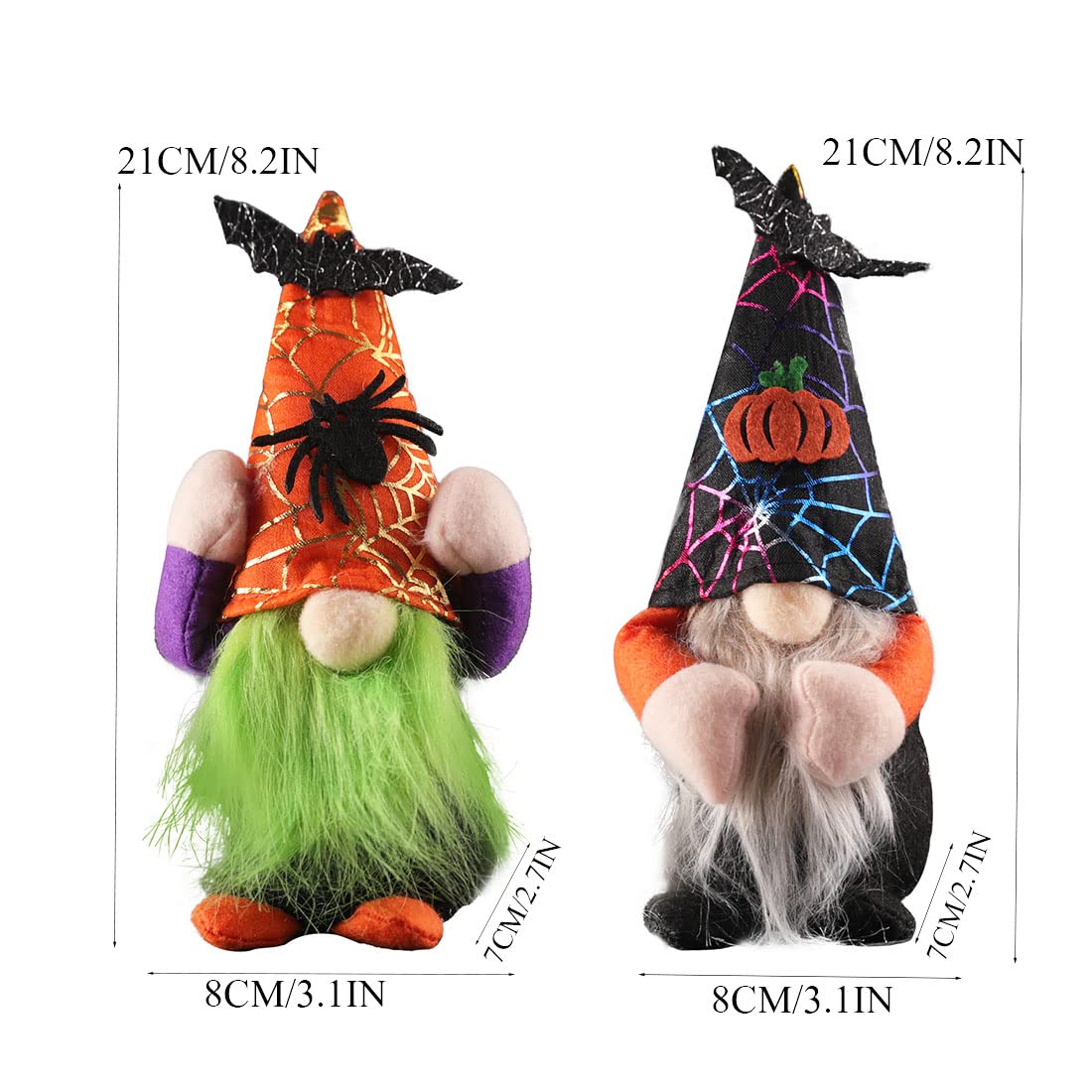 TONGNENGLIU 2pcs Chirstmas Plush Gnomes Decorations Plush Elf Dwarf Household Ornaments Tomte Doll Elf Halloween Gnomes Decorations for Home Garden Kitchen Decor