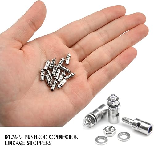 Miniatura 4 de WMYCONGCONG Bocinas de control de nailon de 0.827 x 0.433 in + tapón de enlace de conector de varilla de empuje de 0.051 in + 0.047 x 8.268 in,