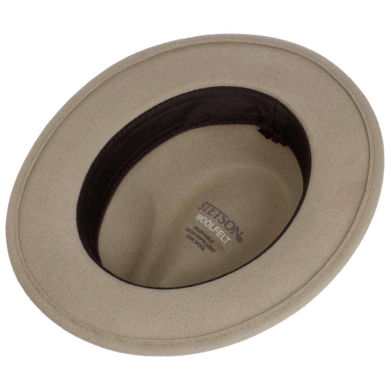 Stetson Scotstown Traveller Wollhut Einfarbiger Eleganter Filzhut Ledergarniturband Made in the EU Unisex Herbst Winter