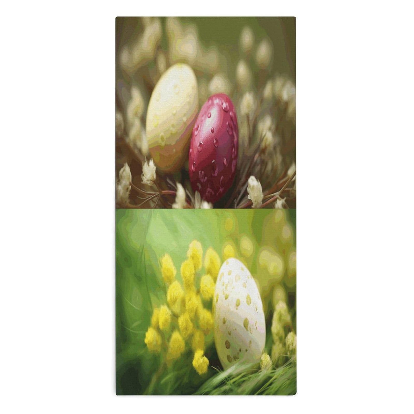 Fodpand Style Eggs Microfiber Towels, Decorative Bath Towel Soft & Lightweight, Hand Towels Multipurpose Use For Bathroom, Pool, Gym, Spa, And Hotel Use