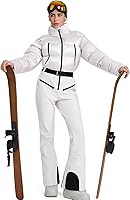 RIUIYELE Women's Slim Fit One Piece Ski Suit - Waterproof Windproof Snowboard Jumpsuit for Winter Sports