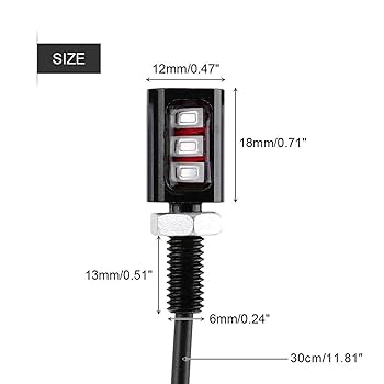 Ejoyous Motorbike LED Number Plate Light, 12V Motorcycle License Plate