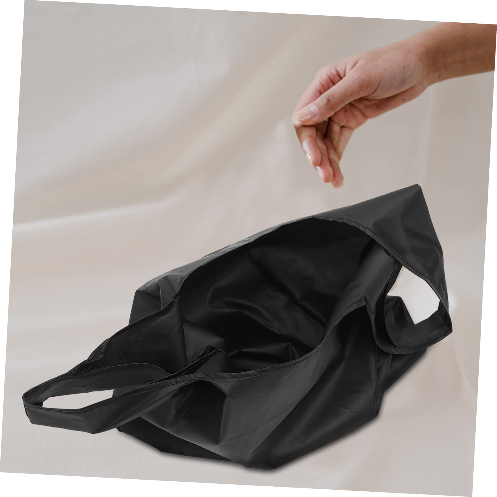 Mikinona Bolsas de Compras Reutilizables Negras Asas 20 Piezas