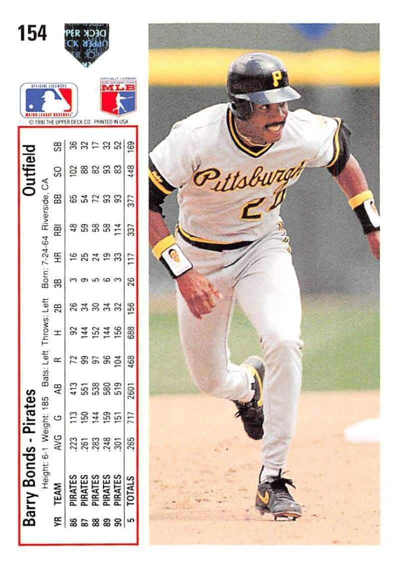 Amazon.com: 1991 Upper Deck Baseball 1991 Hologram #154 Barry Bonds  Pittsburgh Pirates Official MLB Trading Card From The UD Company :  Collectibles & Fine Art