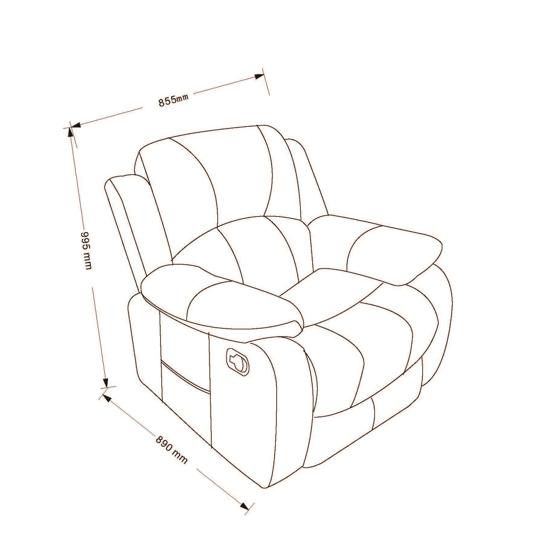 Astan Hogar Sillón Relax con Reclinación Manual (Sistema Pared Cero), Masaje Y Termoterapia, Modelo Ramón AH-AR30910CR