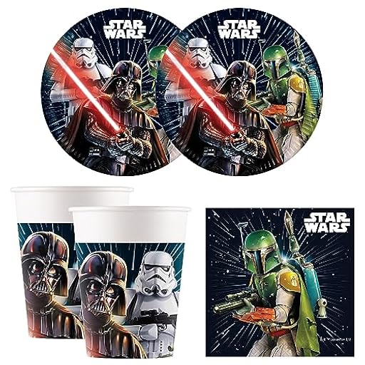 Procos 10215306DY - Set de Fiesta Star Wars Galaxy, vajilla desechable de 52 Piezas para Fiestas de cumpleaños Infantiles y Fiestas temáticas, decoración de Mesa | Ya disponible en tu tienda friki favorita! En mundofriki.es!