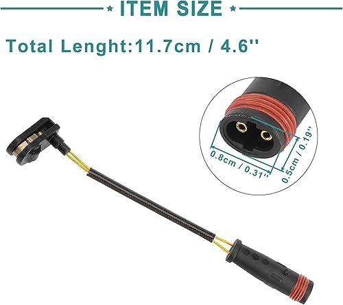 Miniatura 3 de ACROPIX Sensor de desgaste de pastillas de freno delanteras y traseras para Mercedes-Benz Sprinter 2500 - Paquete de 4 negro