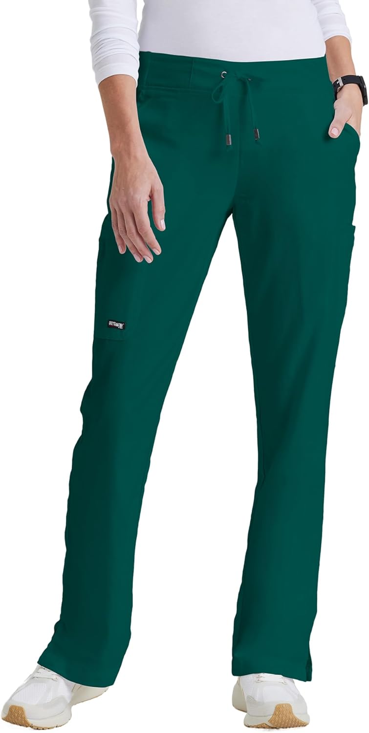 BARCO Grey's Anatomy Scrubs - Mia Scrub Pant for Women, Elastic Back Waist, Mid-Rise Shaped Leg Women's Scrub Pant