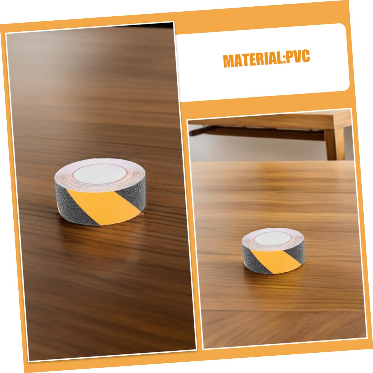 Rutschhemmendes Band aus Pvc, 2 Rollen, 10m X 50mm, Strukturiert | Selbstklebende Rückseite, Wetterbeständig, für Treppenstufen und Böden