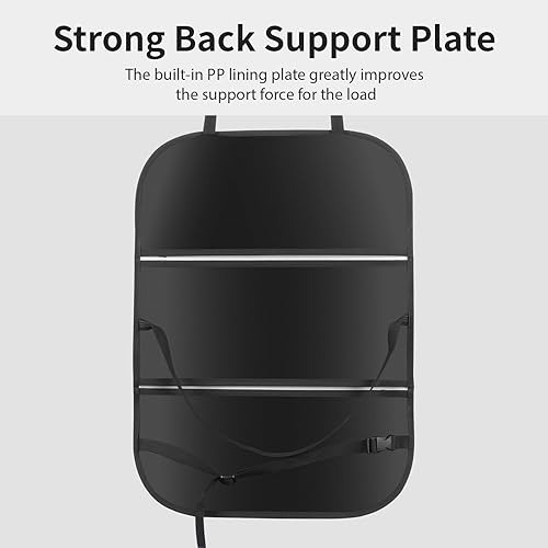 Miniatura 7 de Organizadores de asiento de coche impermeable con bolsillo de almacenamiento, alfombrillas de cuero grandes para niños, mascotas, automóviles, SUV,