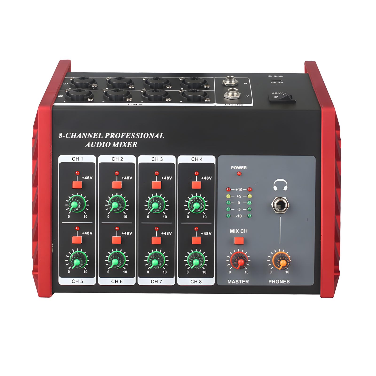 Compatto 8 Canali Studio Grade Sound Combiner Eccellente Alloggiamento in Metallo Eccellente per Tecnici Del Suono Concerto Precisione Regolazione Del Rumore Comfort