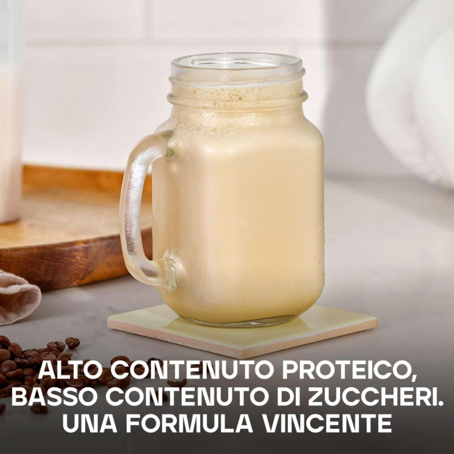 Bulk Pure Whey Proteine in Polvere | Caffè Latte Freddo | 22g Proteine e 5g BCAA per dose | Basso contenuto di zuccheri | Supporta la crescita e il recupero muscolare | Facile da miscelare | 1kg