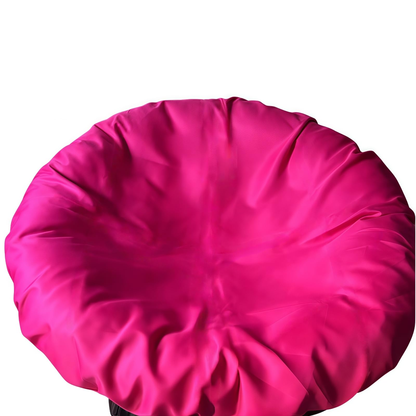 YongXinMY Waterproof Papasan Cushion Cover Only – Outdoor Round Radar Chair Slipcover with Zipper and Ties Anti-Slip Seat Pad Protector for Garden Patio Saucer Chair Moon Chairs (Pink,39in)