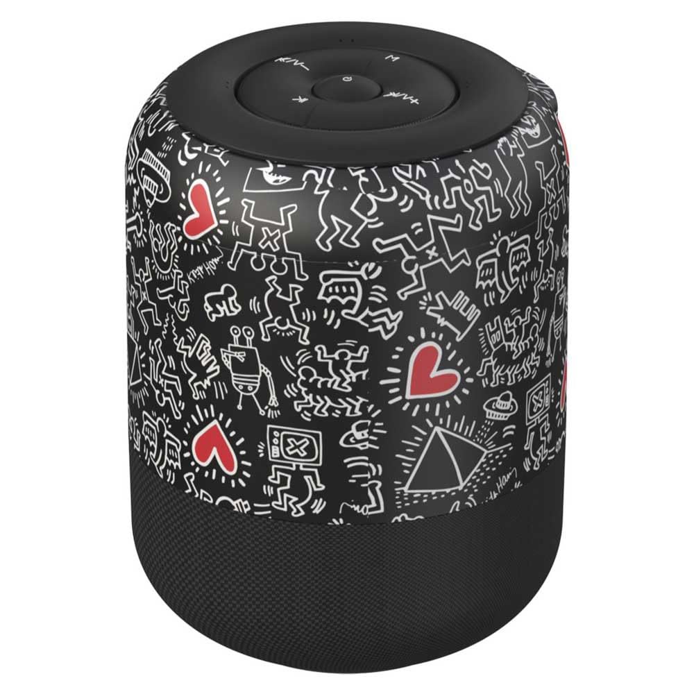 Celly x Keith Haring Bluetooth Speaker, Powerful 5W Self-supporting Bluetooth Stereo Speaker with Iconic Pattern, Portable Bluetooth Speaker with WiFi Connection