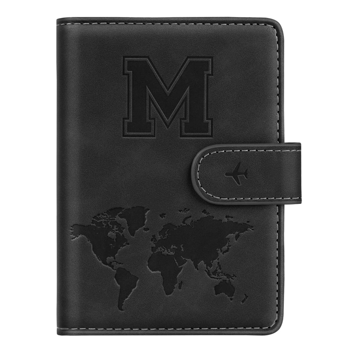 Passport Holder Wallet Cover Personalized Letter A-Z Travel Wallet RFID Blocking Passport Cover Wallet Case for Travel Passport Book Holders for Women