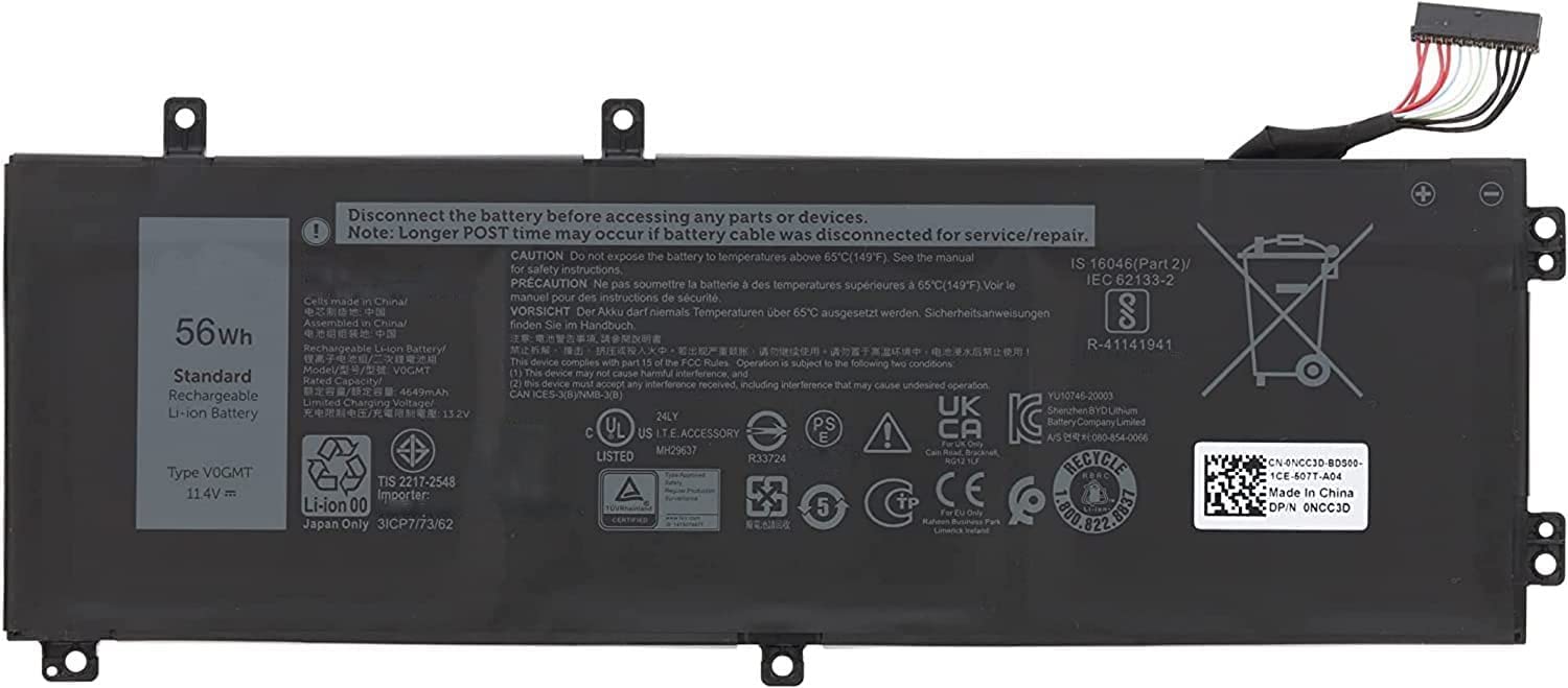 Laptop Battery For V0gmt 0ncc3d Laptop Battery Replacement For