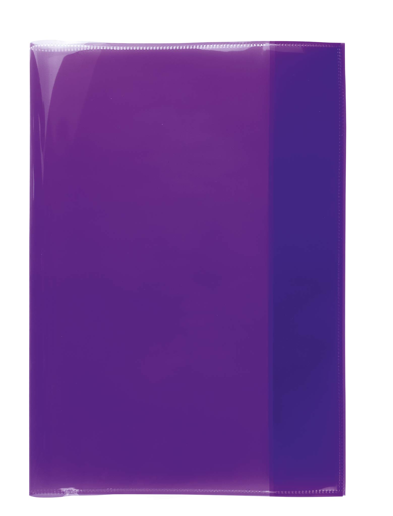 HERMA 19608 Notebook Covers A4 Transparent Purple Pack of 10 Exercise Book Covers Made of Durable, Wipe-Clean & Extra Thick Polypropylene Film, Transparent Notebook Cover Set for School Notebooks,