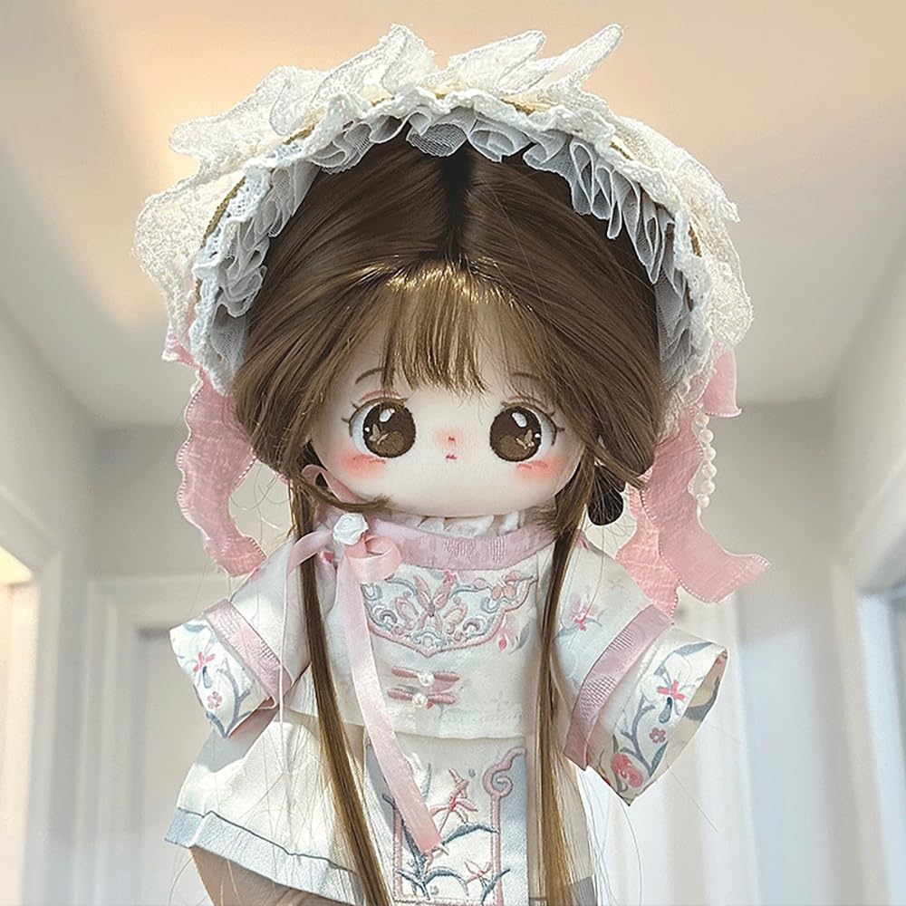 niannyyhouse Bambola di peluche da 20 cm, vestito, cappotto, gonna, stile antico Hanfu, 20,3 cm, bambola di peluche Dressup (A1)