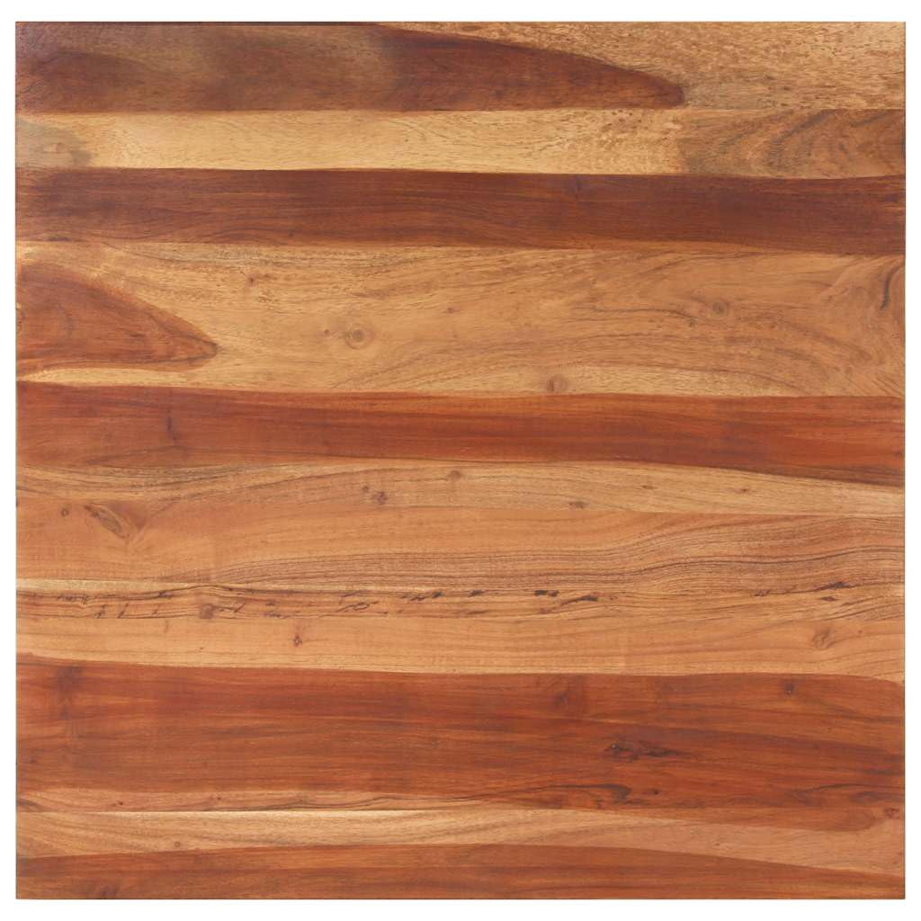 vidaXL Tischplatte Massivholzplatte Holzplatte Ersatztischplatte Holz Platte für Tisch Esstisch 15-16 mm 80x80 cm Massivholz Akazie