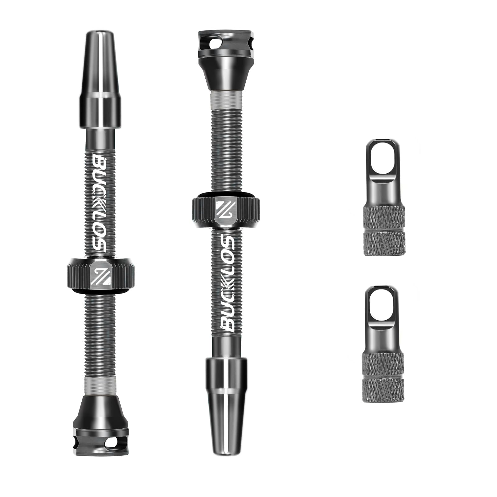 BUCKLOS Tubeless Presta Valve Stem 40/44/55/60/65/80/100 mm, Valve Stem Kit with Valve Core Removal Tool for Road Bike/Mountain Bike/MTB, Fit Most Bicycle Rims, Super Light Durable Aluminum Stem — image 1