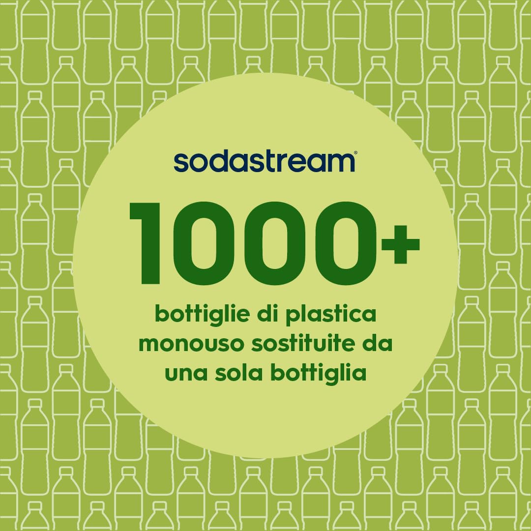Caraffe in vetro SodaStream - 2 bottiglie d'acqua da 0,7 L riutilizzabili e lavabili in lavastoviglie, compatibili con Penguin e Crystal, ecocompatibili.