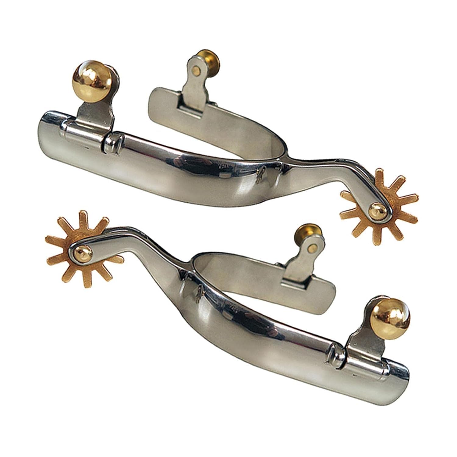 2 espuelas de caballo de acero inoxidable para botas ecuestres, decoración de botas de vaquero para hombres y mujeres, jinetes occidentales, amantes de la equitación, espuelas plateadas