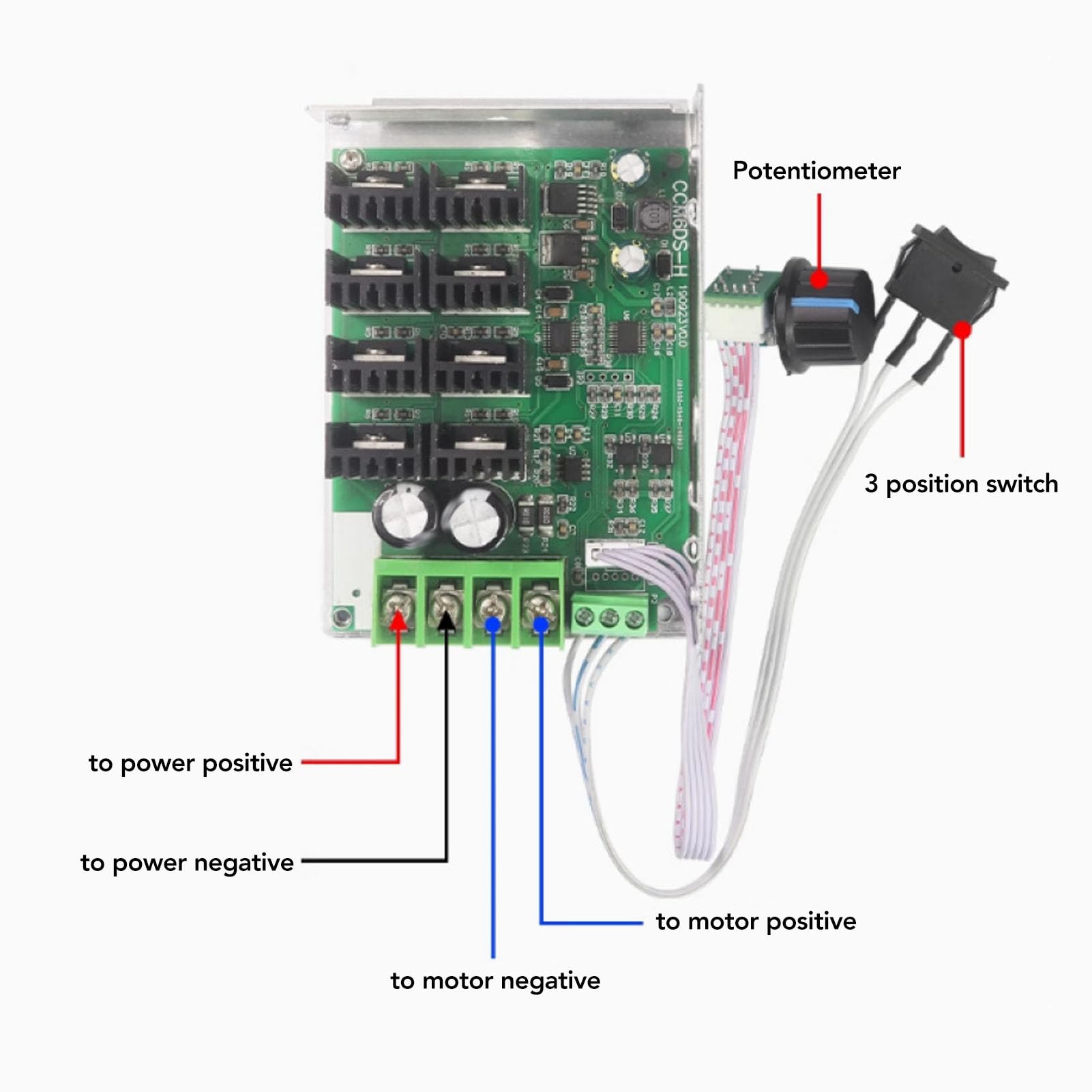PWM DC Motor Speed Controller 30A, Forward Reverse Switch