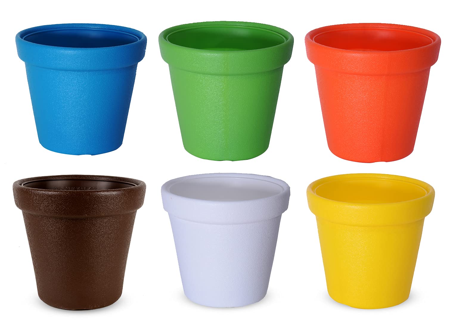 HINS Cosmos Plastic Pot for Indoor and Outdoor Gardening (Blue, Green, Orange, Dark Brown, White, Yellow, 12 Inch) Set of 6 (B08MT7K731) Amazon Price History, Amazon Price Tracker