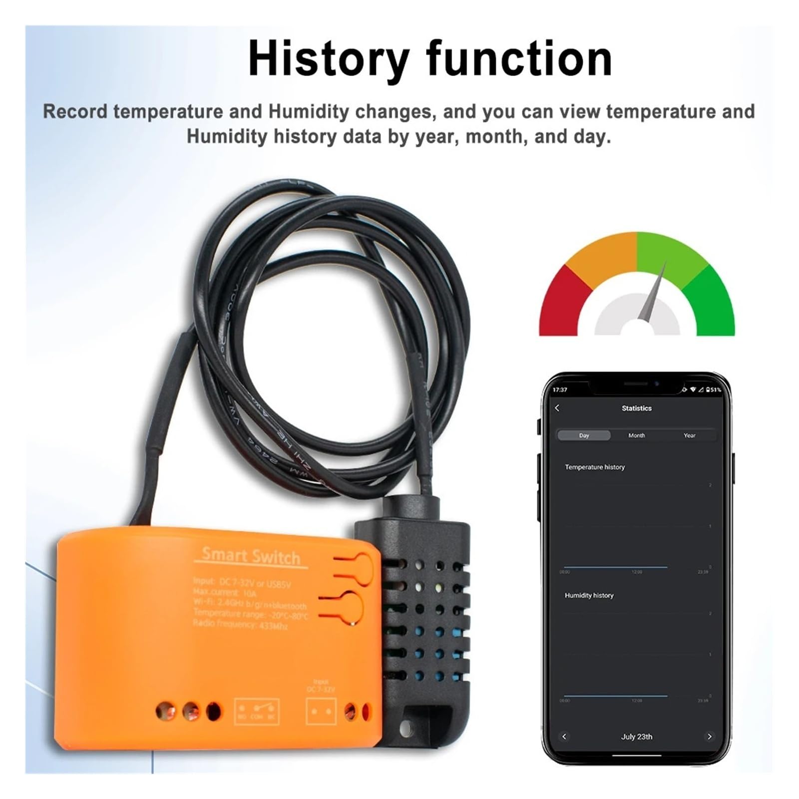 Temporizador de temperatura y humedad con wifi, control de temperatura y aplicación for acuarios. control de temperatura