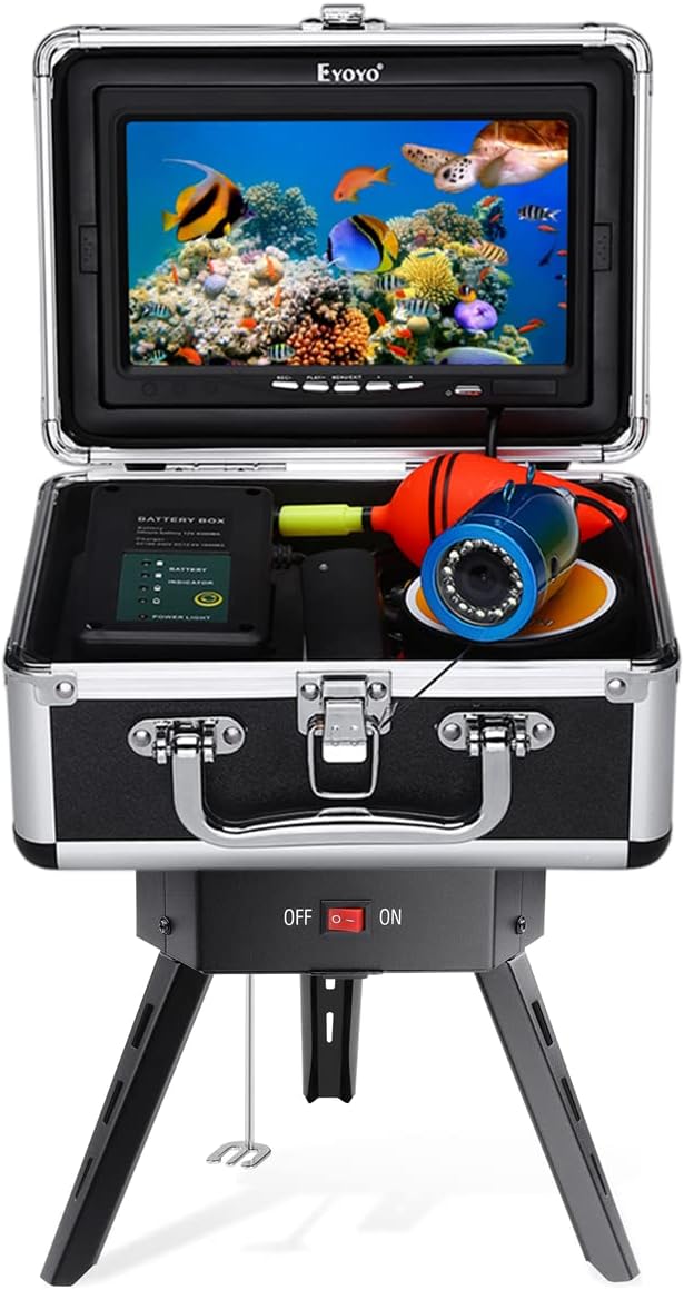 Eyoyo Underwater Fishing Camera and Tripod Panner 7 inch LCD Monitor 1000TVL Fishing