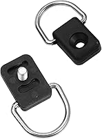Vista 4 de Ejoyous Anillo D para kayak con kit de tornillos, 10 piezas de anillos de aparejo de pesca para barco, kit de montaje en bucle, color negro