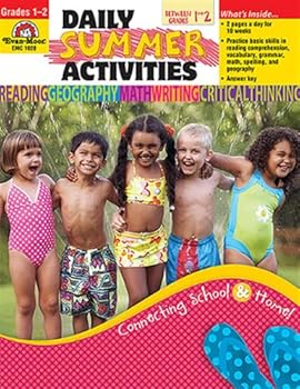 Paperback Daily Summer Activities, Moving from First to Second Grade Book