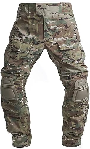 Miniatura 2 de EMERSONGEAR Pantalones de paintball G3 con rodilleras,Camisa táctica de combate para hombres,Militar Ejército Airsoft BDU pantalones al aire libre
