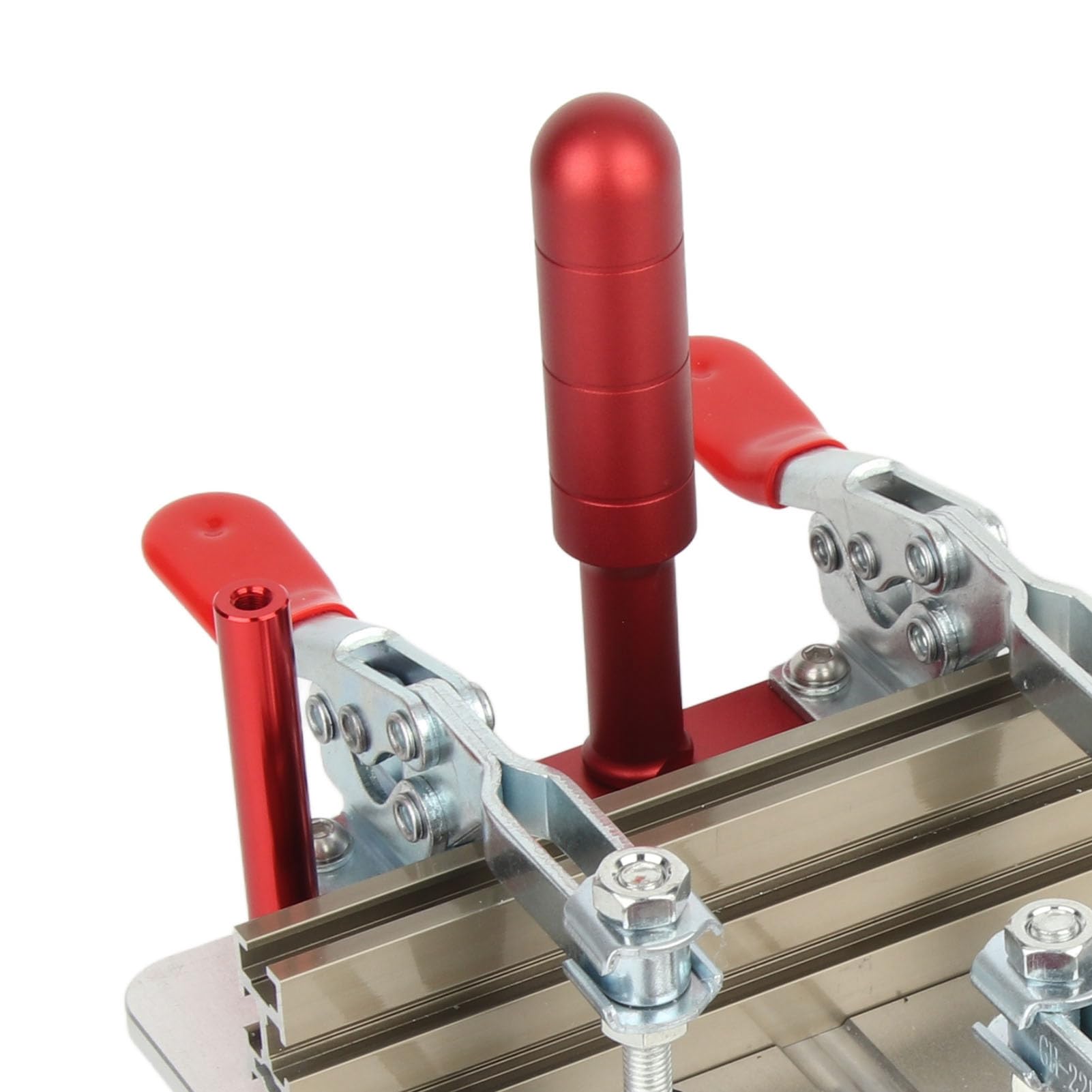 Sanie do Mocowania Stołu Routera Prowadnica Szynowa ze Stopu Aluminium Regulowana od 0 do 48 Mm Szerokość Mocowania 144,5 Mm z przezroczystą akrylową osłoną przeciwpyłową Cięcia Drewna