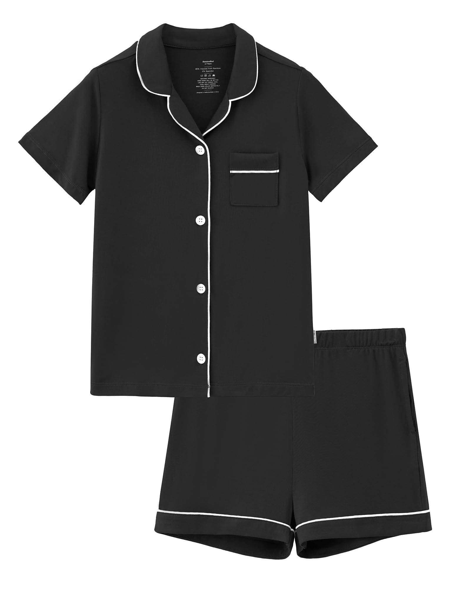 Mommy and Me Pajamas Set Viscose from Bamboo Women Pjs Soft Short Sleeve Tops Shorts Kids Button Down Sleepwear