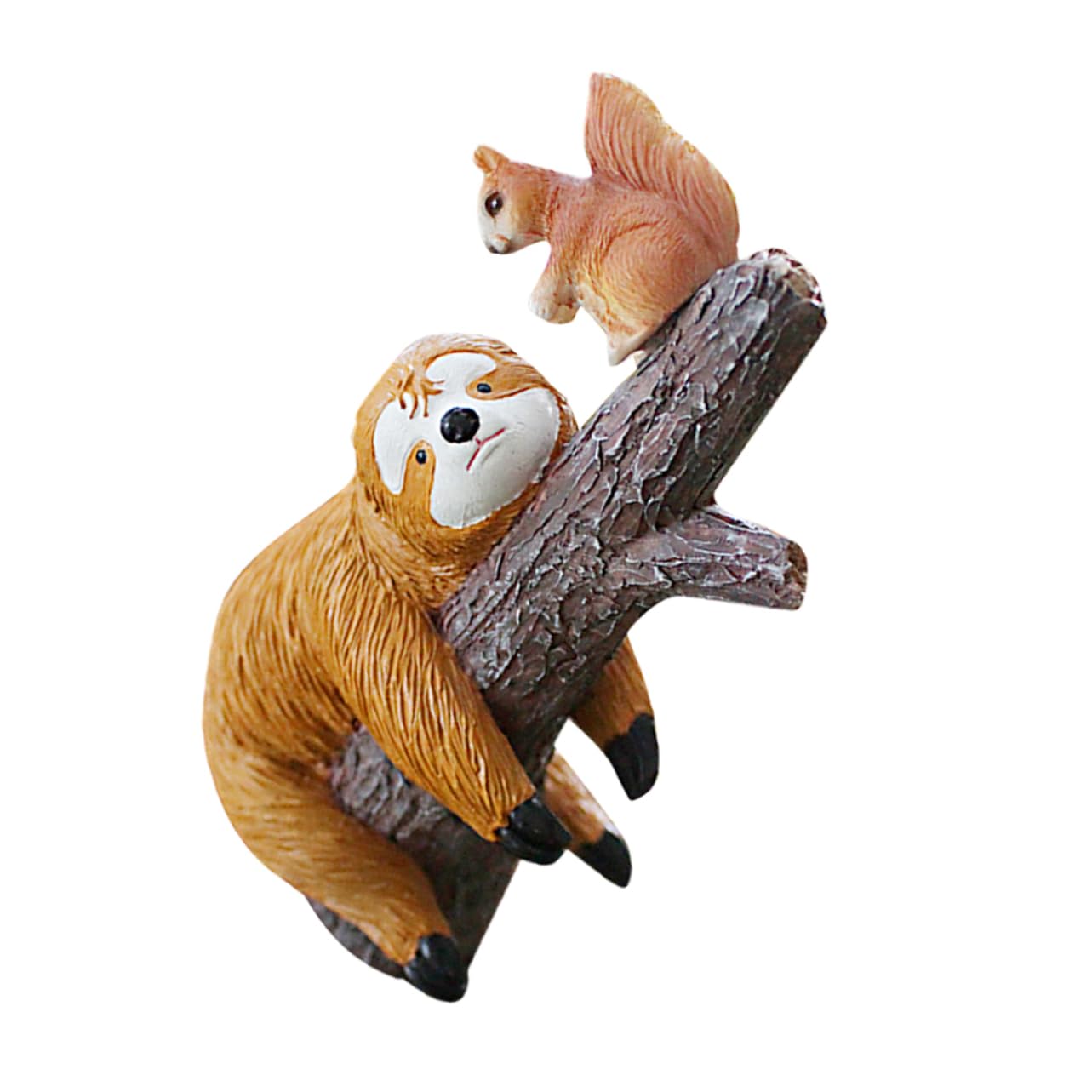 Resin Dekofigur Charmante Faultier Und Eichhörnchen-gartenstatue Kunstvolle Außendekoration Für Lebendige Garten Und Innenhofgestaltungen Für Gartenliebhaber Und