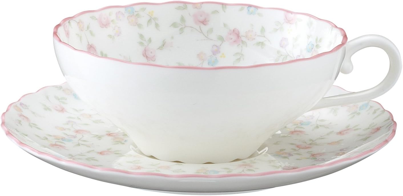 T58043A/9940 Tea Cup & Saucer 180cc Cutie Rose Microwave Safe Bone China